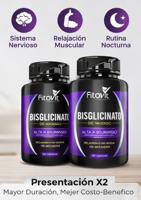 Bisglicinato de Magnesio FitoVit X2 – Bienestar y Relajación Diaria
